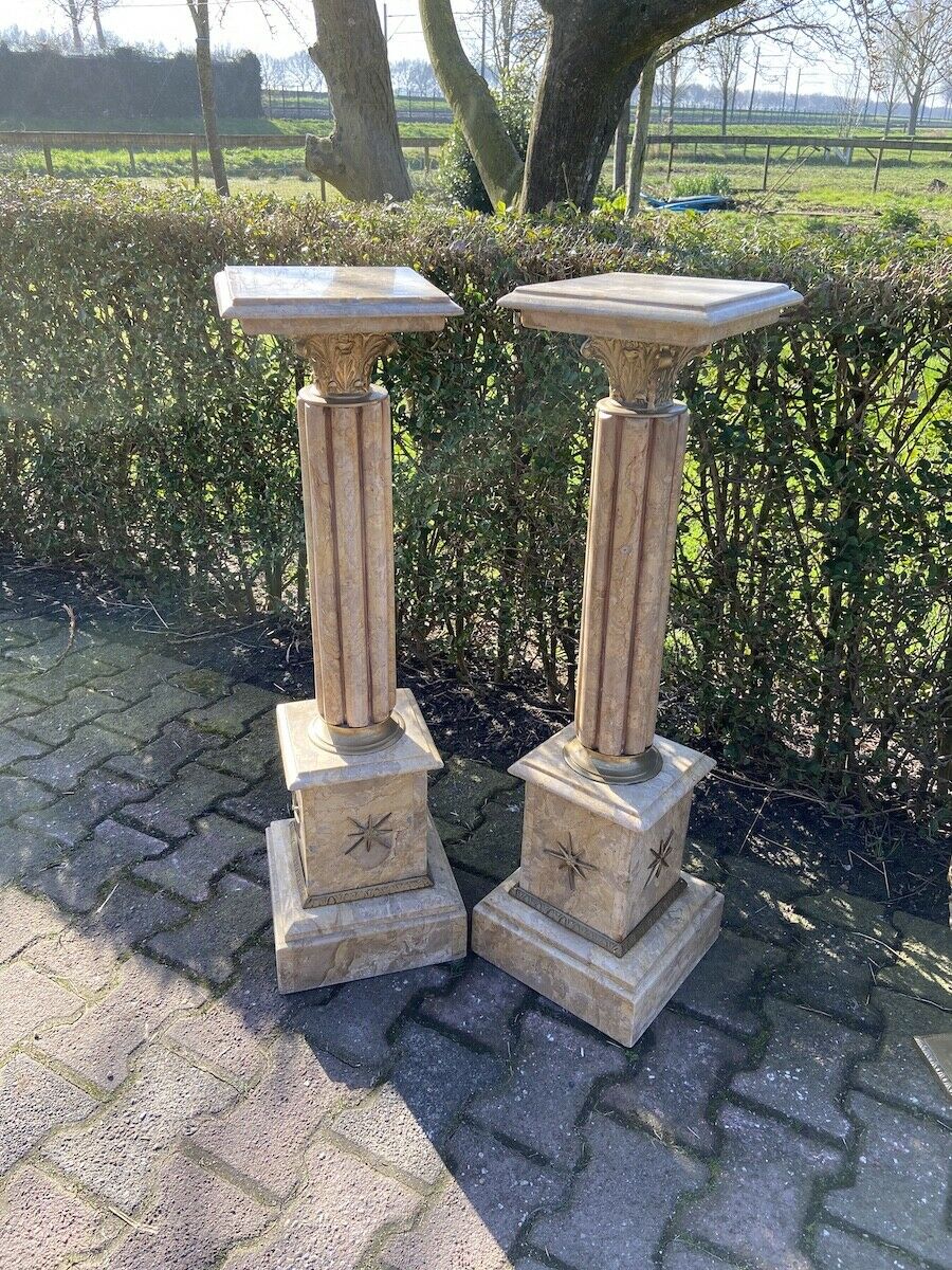 Two Beautiful French Louis Xvi Style Collumns/pedestals/pillars